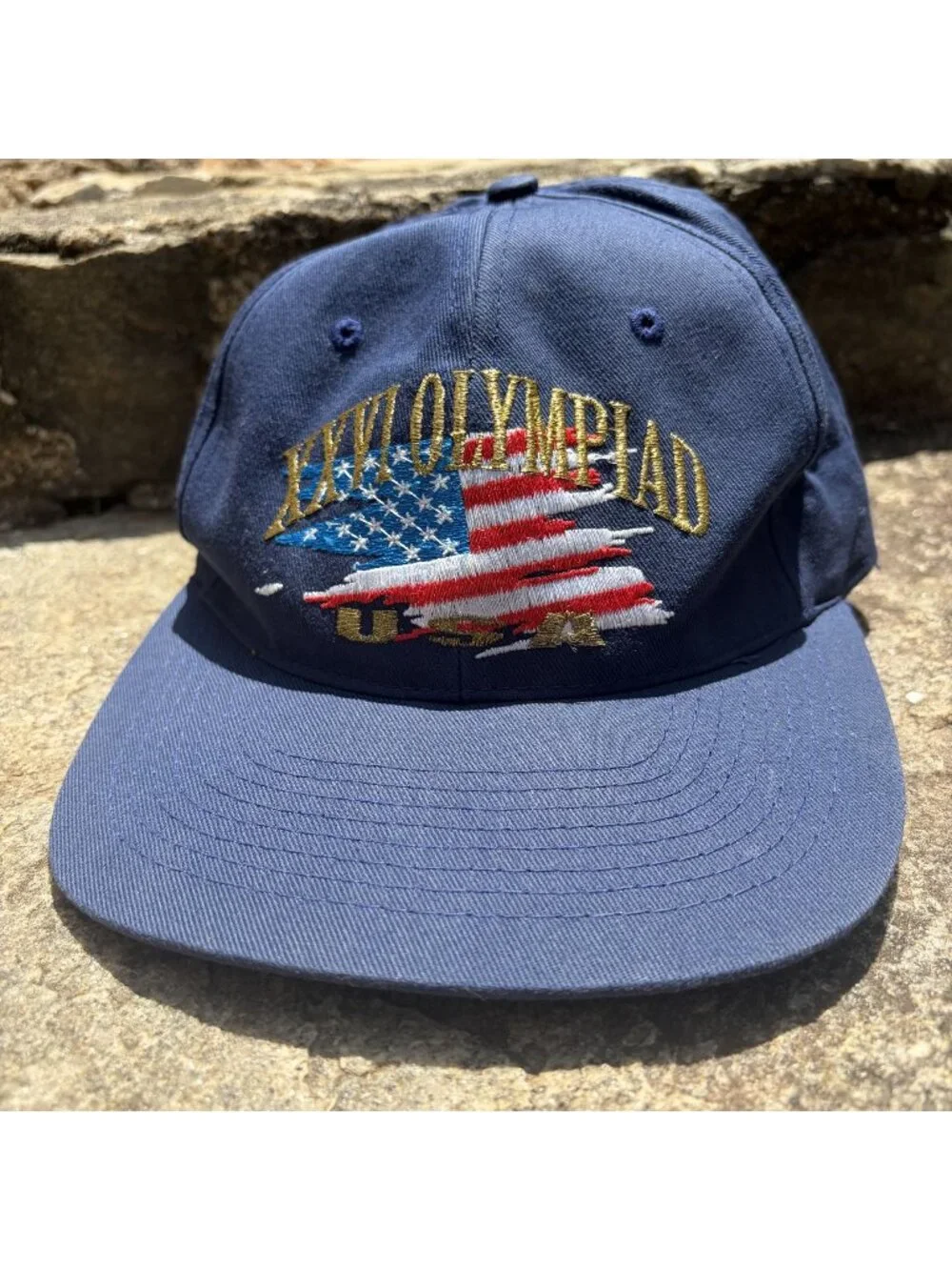 VTG Atlanta 1996 USA Olympics Baseball Cap America Hat Snapback 90s Embroidered